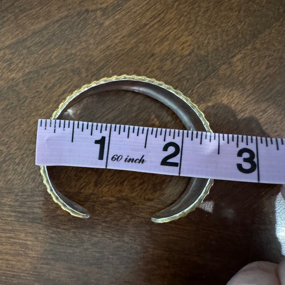 STERLING SILVER AND GOLD TONE CUFF - Picture 3 of 9